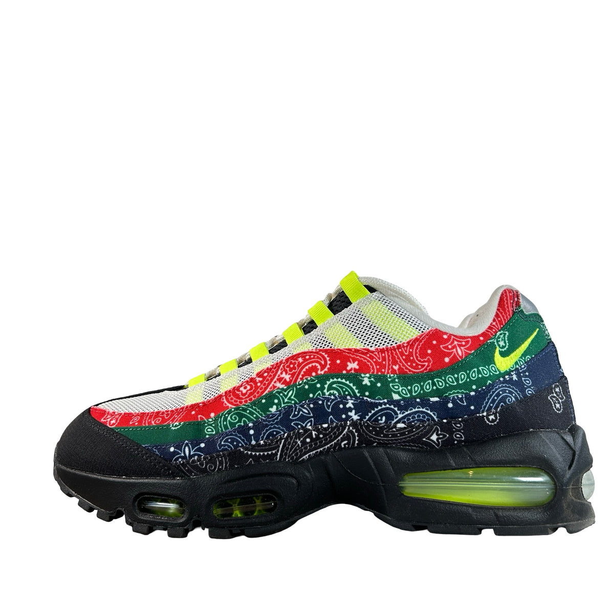 IQ0620 100 Nike Air Max 95 OG Big Bubble Neon Paisley Bandana [USED] - 10.5 M (Used)