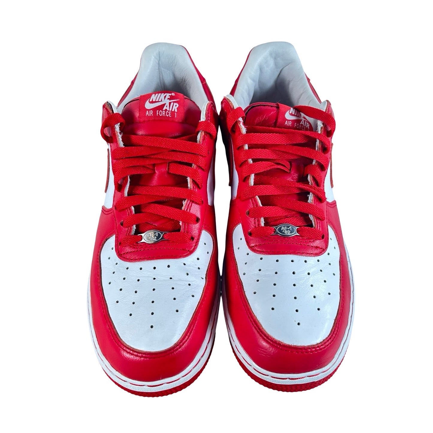 II4391 100 Nike Air Force 1 Low QS Terror Squad White University Red [USED] - 10 M (Used) (No Box)