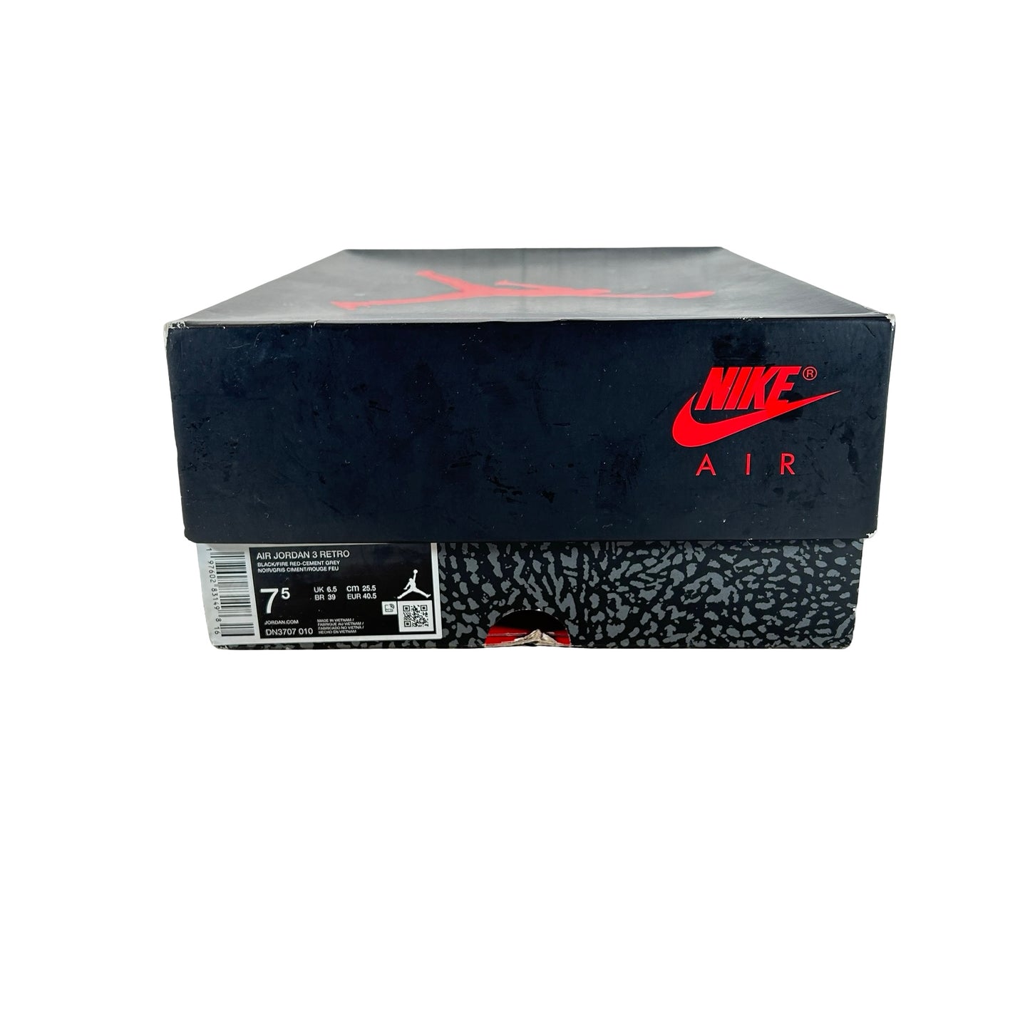 DN3707 010 Jordan 3 Retro Black Cement Reimagined (2024) [USED] - 7.5 M (Used)