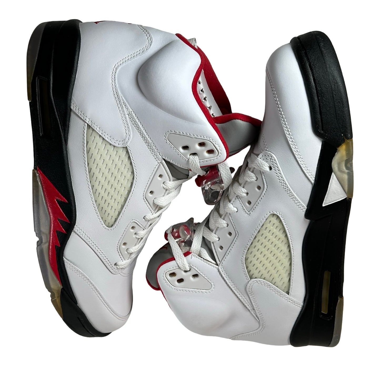 136027 100 Air Jordan 5 Retro Fire Red (2013) - 10 M (Yellowing2)