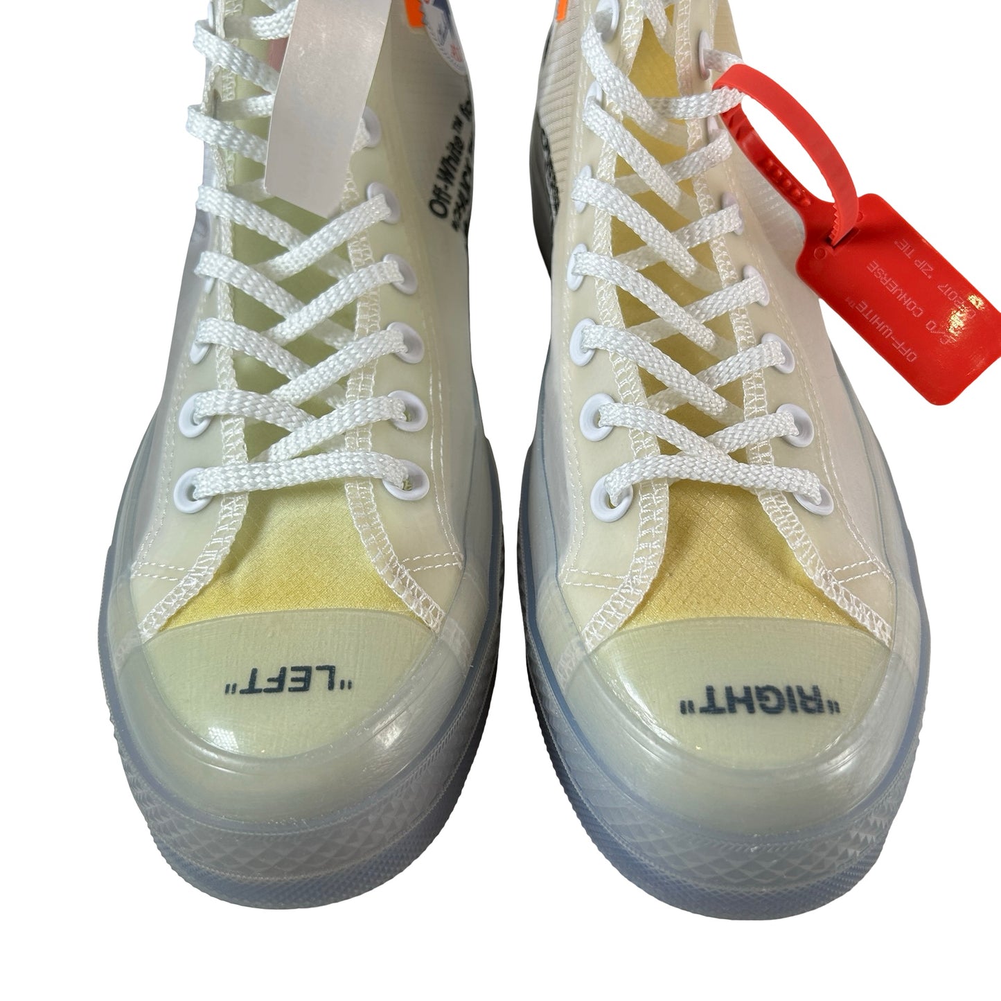 162204C Converse Chuck Taylor All Star Vulcanized Hi Off-White - 9.5 M (Yellowing)