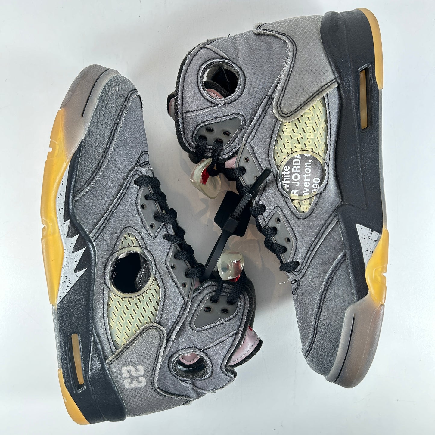 CT8480 001 Jordan 5 Off-White Black [USED] - 10 M (Used) (No Box) (Cut Holes)