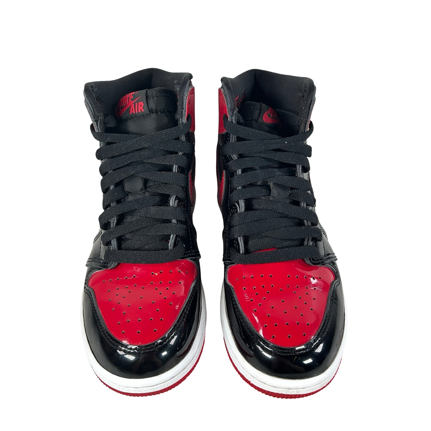 575441 063 Jordan 1 Retro High OG Patent Bred (GS) [USED] - 4 Y (Used) (No Box)