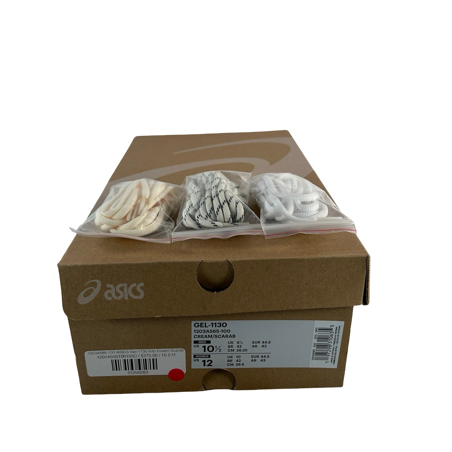 1203A565 100 ASICS Gel-1130 Kith Cream Scarab [USED] - 10.5 M (Used)