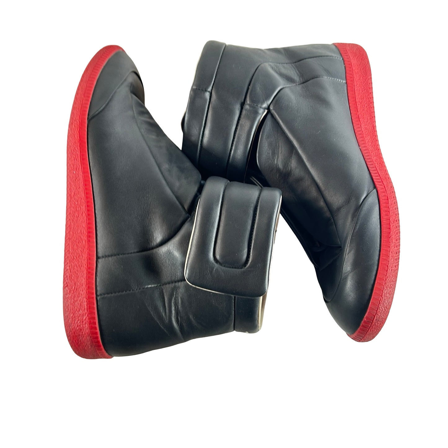 S57WS0095 SX8966 962 Maison Margiela 22 Future High Top Black Red [USED] - 42 EU / 10 US M (Used)