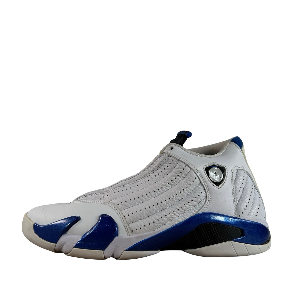 487471 104 Jordan 14 Retro White Hyper Royal [USED] - 9 M (Used3)