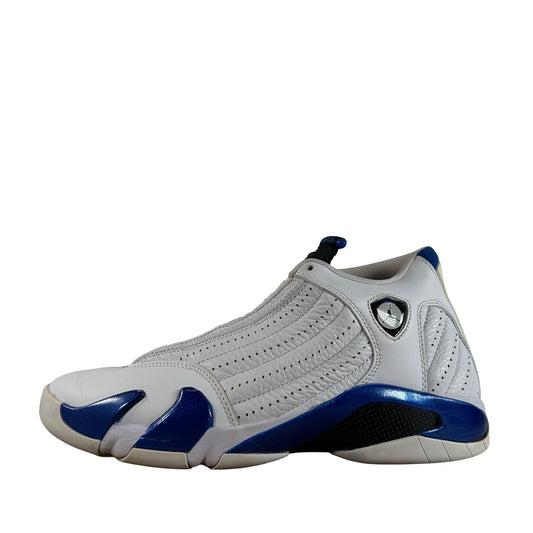 487471 104 Jordan 14 Retro White Hyper Royal [USED] - 9 M (Used3)