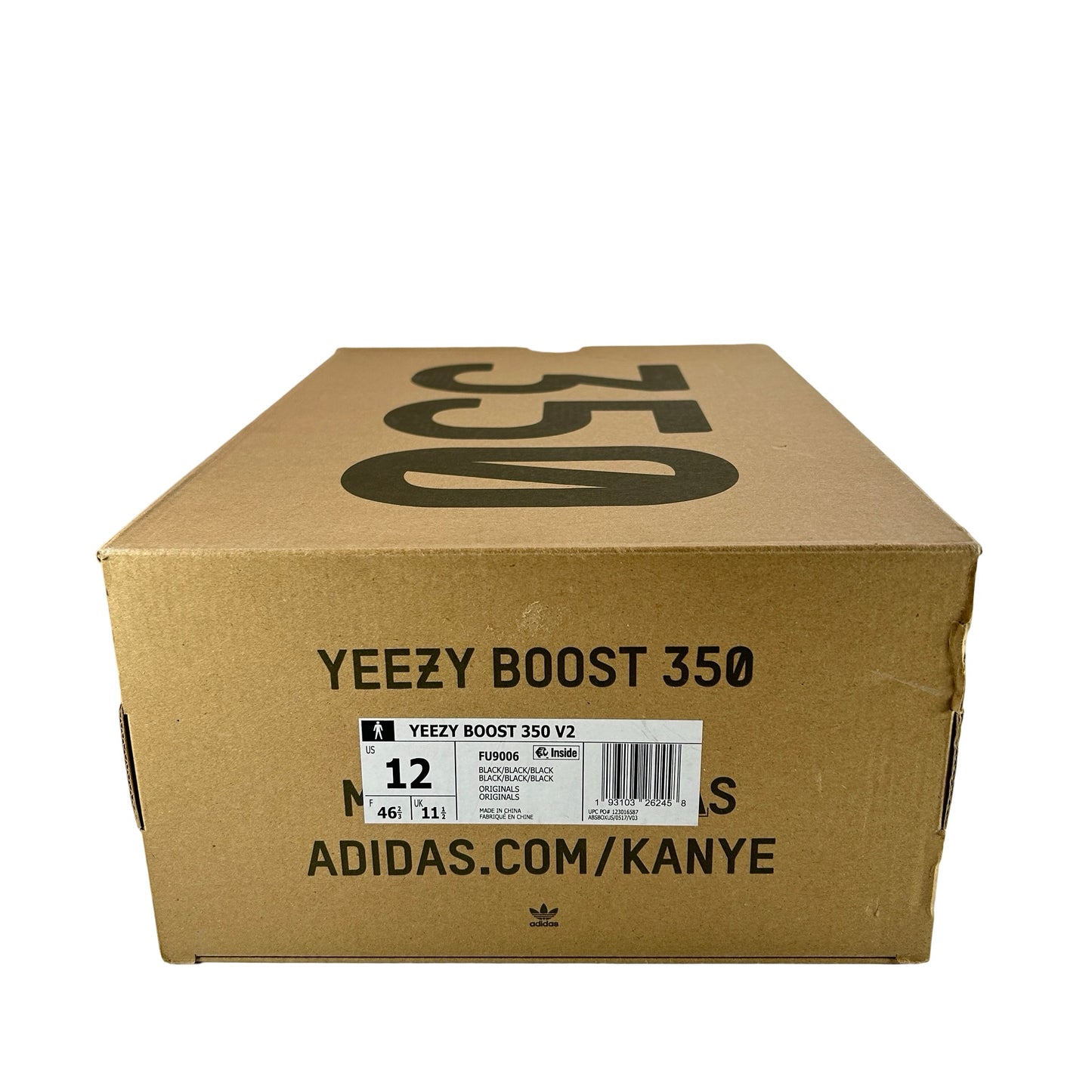 FU9006 adidas Yeezy Boost 350 V2 Black (Non-Reflective) [USED] - 12 M (Used2)