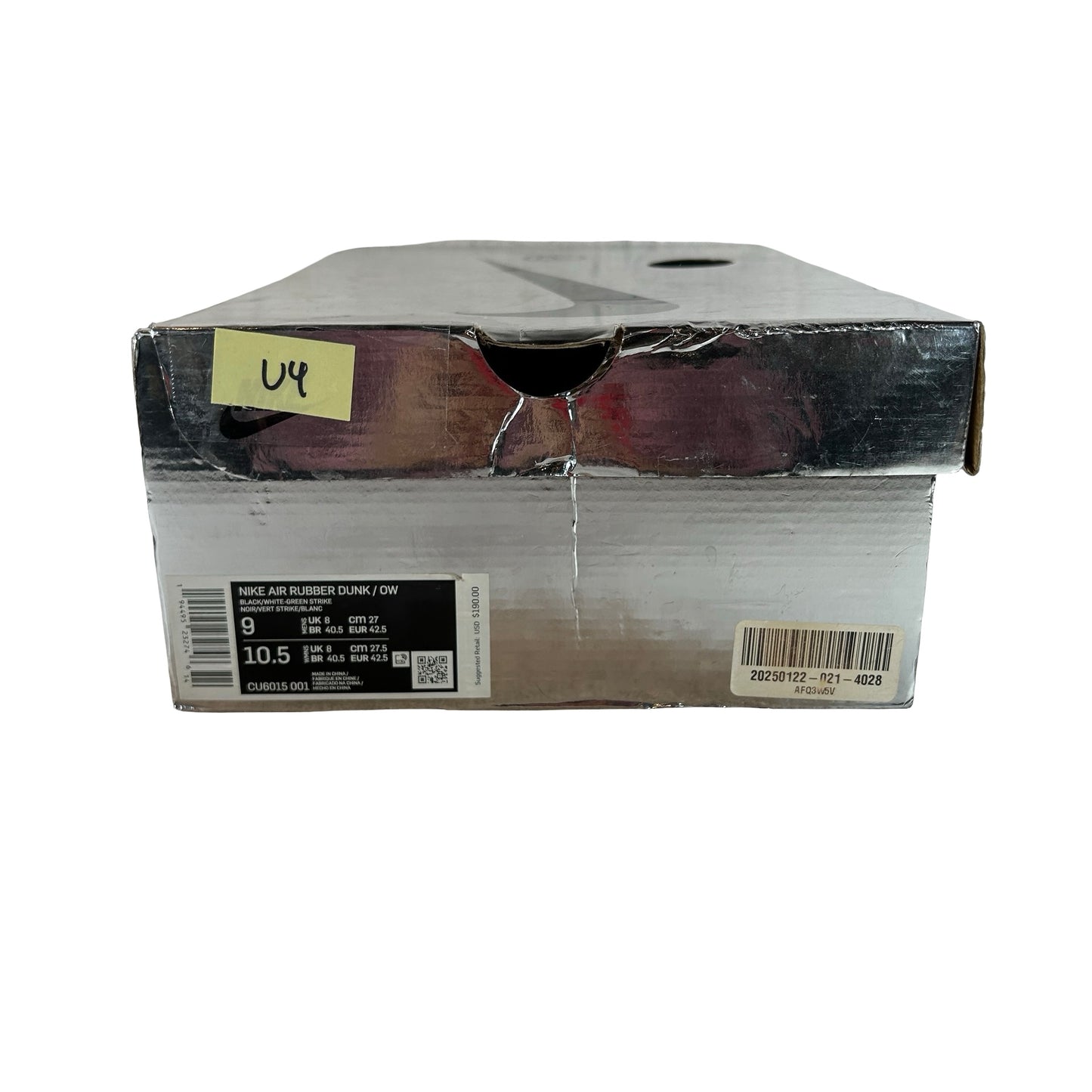 CU6015 001 Nike Air Rubber Dunk Off-White Green Strike [USED] - 9 M (Used4)