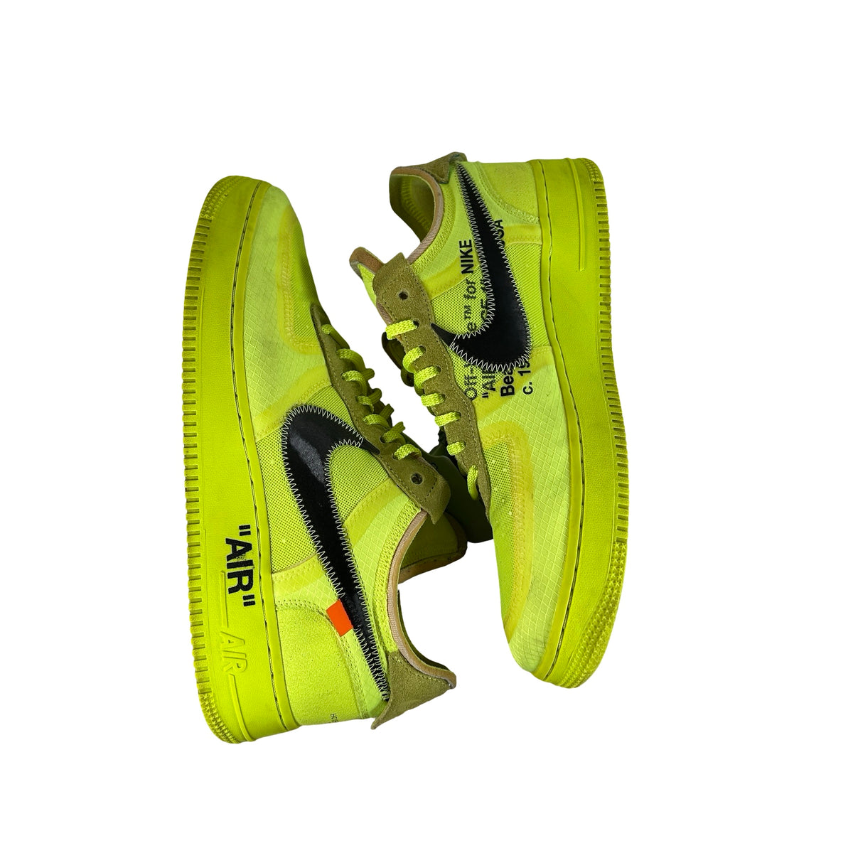 AO4606 700 Nike Air Force 1 Low Off-White Volt [USED] - 11 M (Used2) (No Box2)