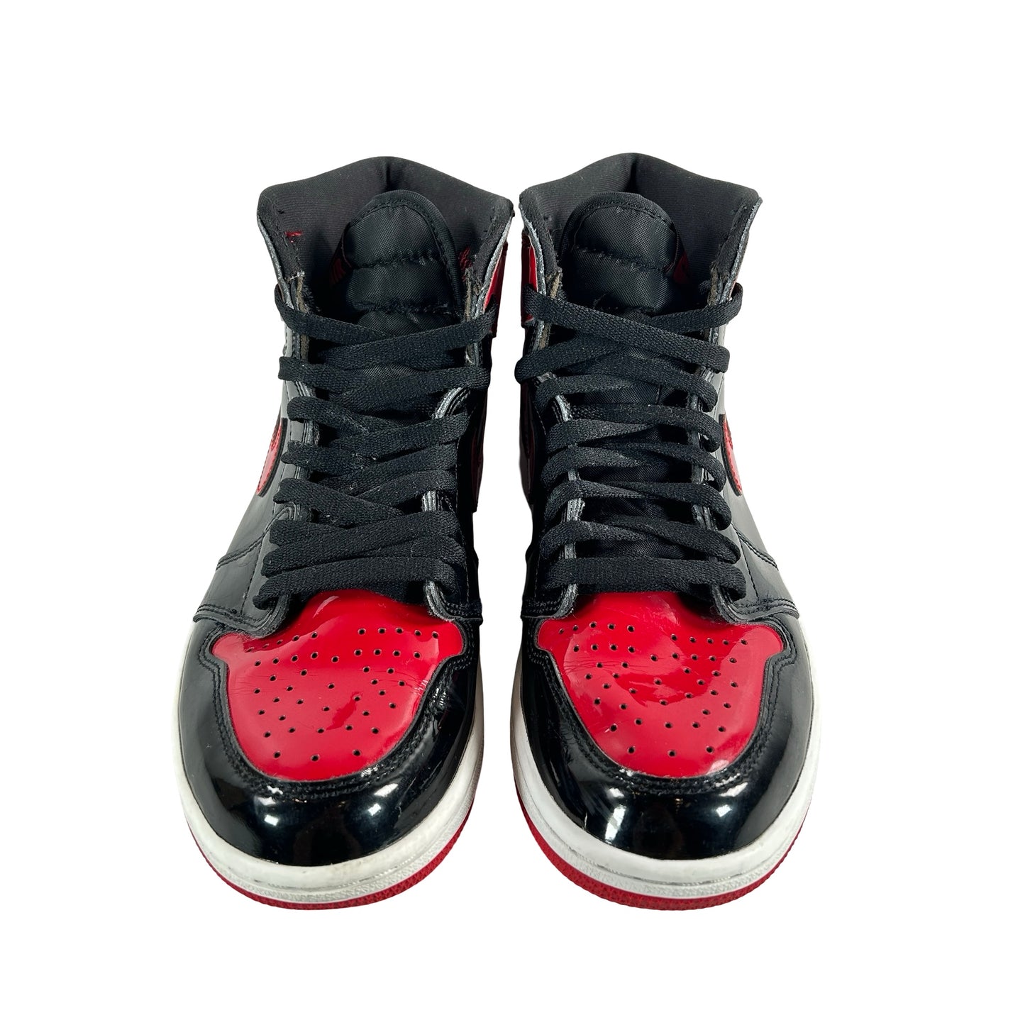 555088 063 Jordan 1 Retro High OG Patent Bred [USED] - 8 M (Used) (No Box)