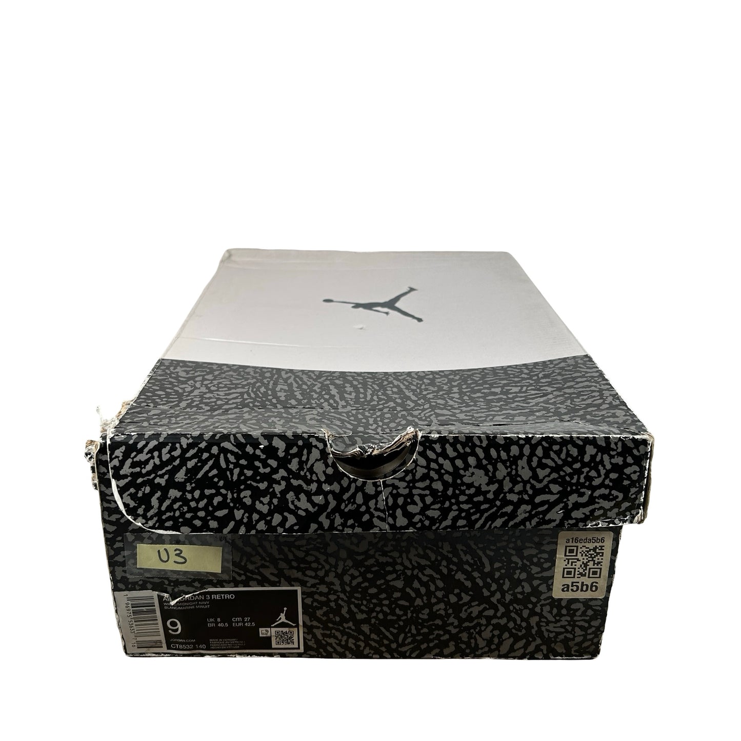 CT8532 140 Jordan 3 Retro Midnight Navy [USED] - 9 M (Used3)