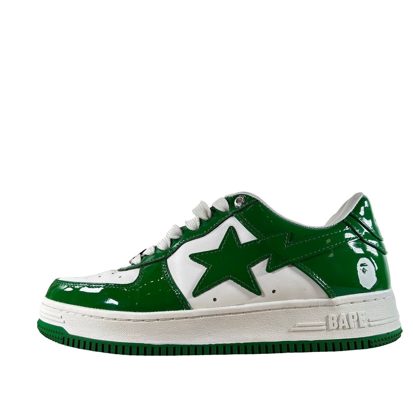 001FWH701001 GRN A A Bathing Ape Bape Sta Low Green [USED] - 8 M (Used)