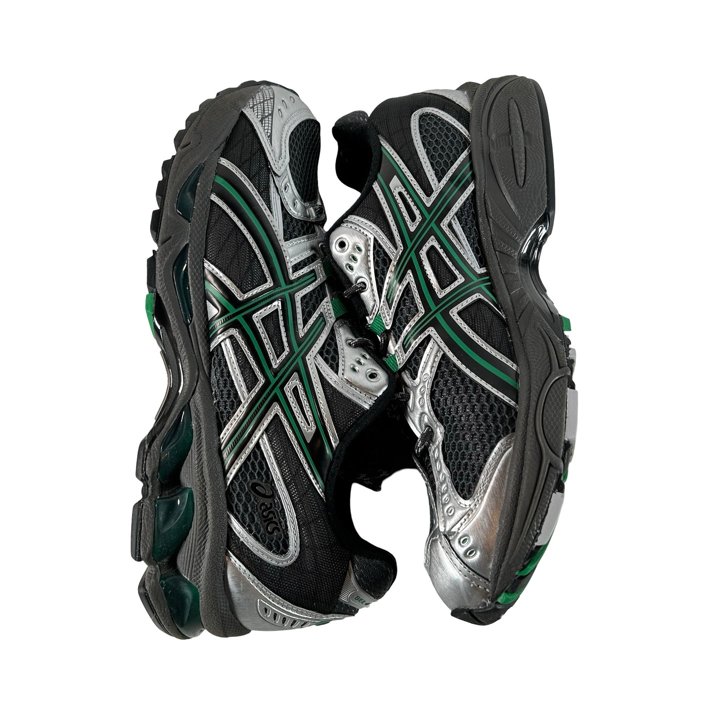 1203A543 022 ASICS Gel-Nimbus 10.1 Obsidian Grey Green Basil [USED] - 8.5 M (Used)