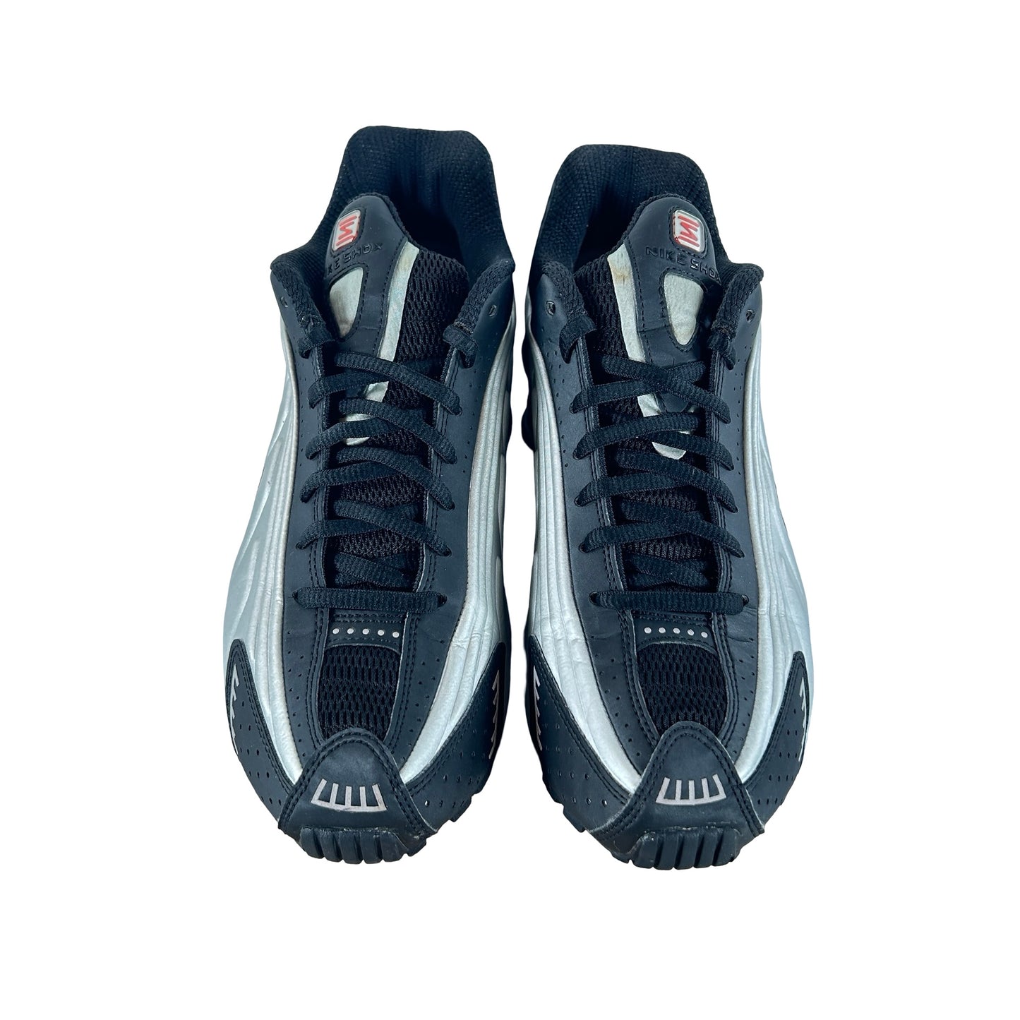 BV1111 008 Nike Shox R4 Black Metallic Silver (2018/2024) [USED] - 9 M (Used) (No Box)