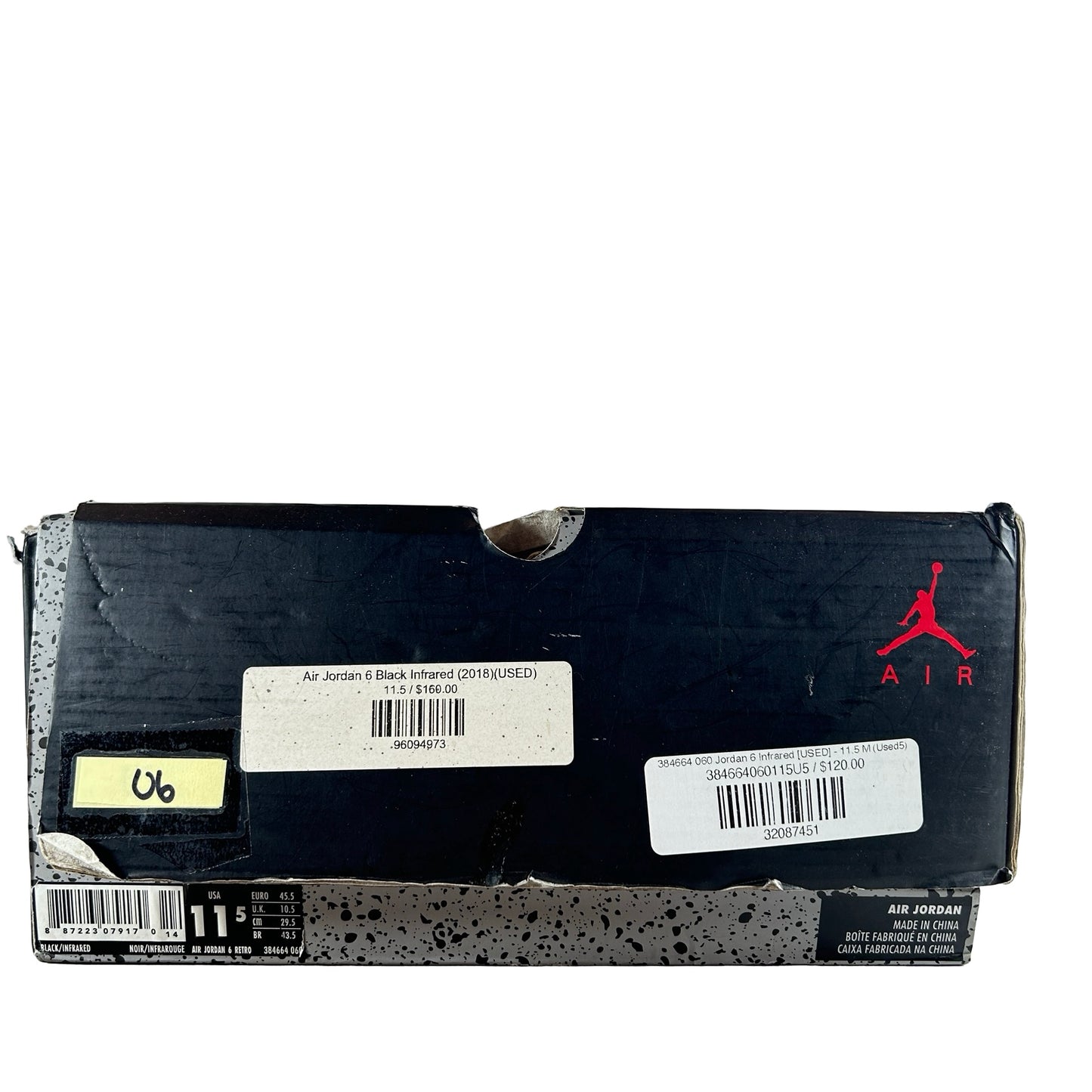 384664 060 Jordan 6 Infrared [USED] - 11.5 M (Used6)