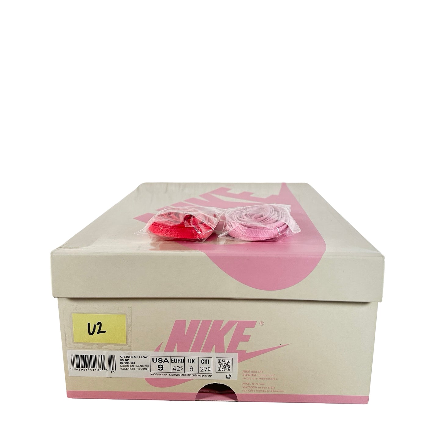 IQ7604 101 Jordan 1 Retro Low OG SP Travis Scott Sail Tropical Pink [USED] - 9 M (Used2)