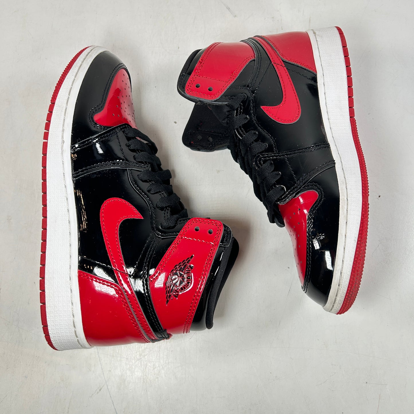 575441 063 Jordan 1 Retro High OG Patent Bred (GS) [USED] - 5 Y (Used2)