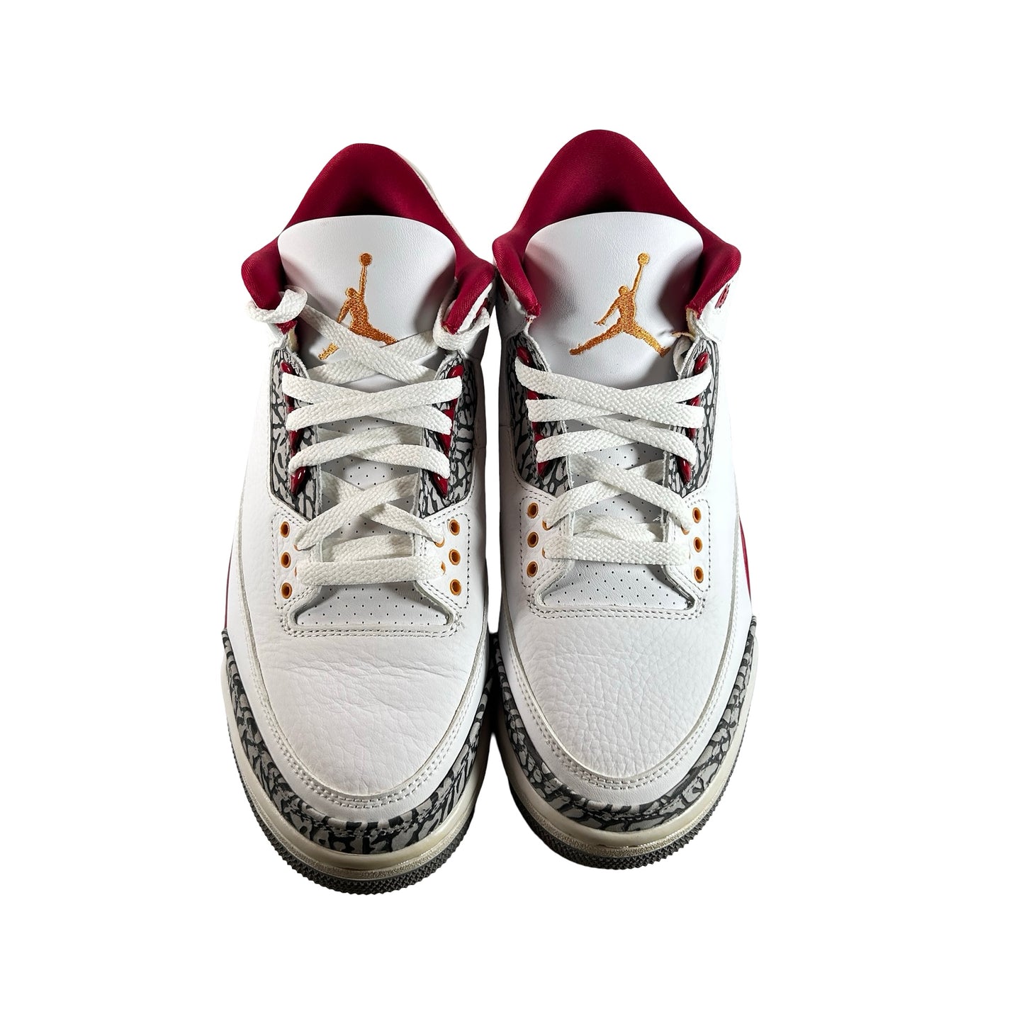 CT8532 126 Jordan 3 Retro Cardinal Red - 9 M (Yellowing2)
