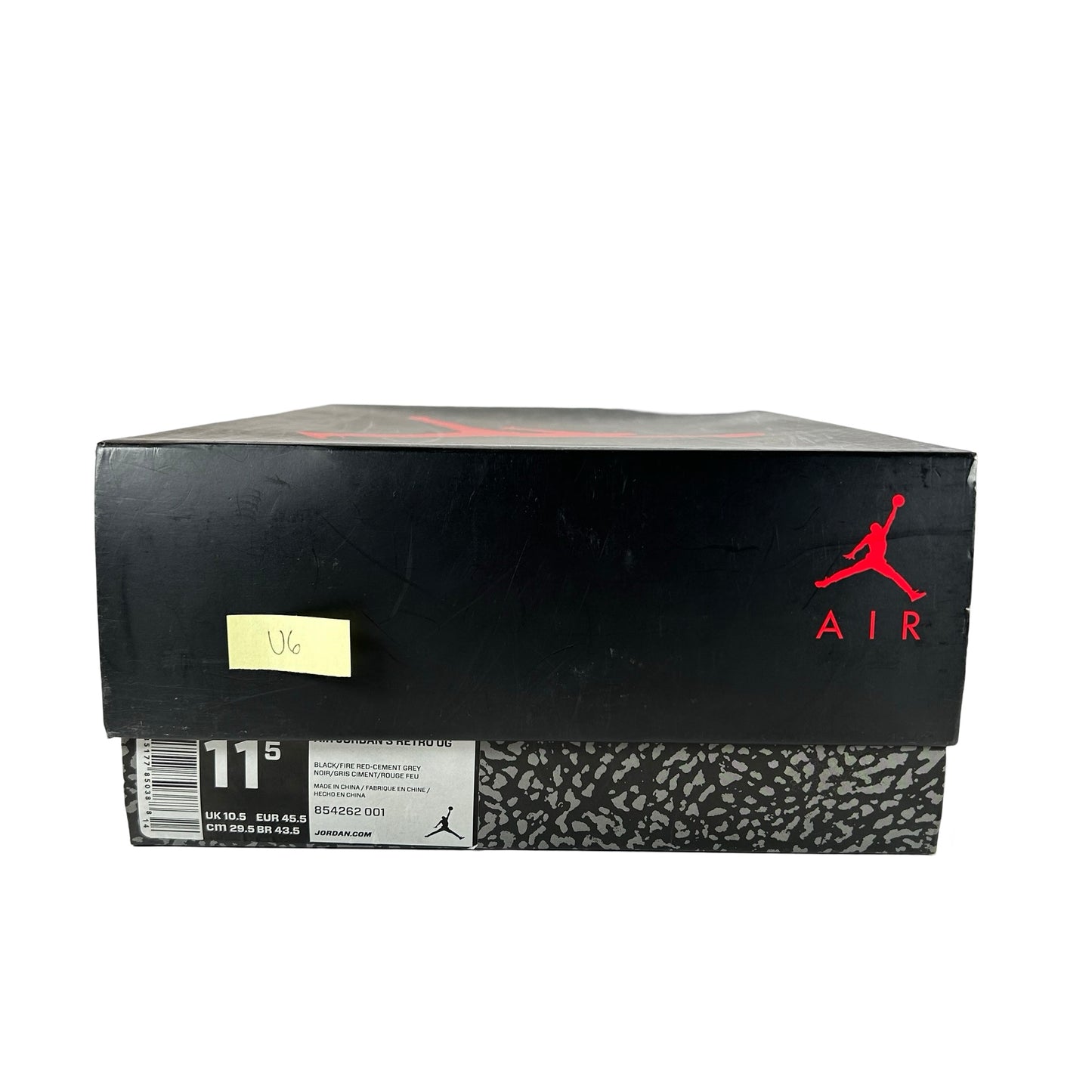 854262 001 Jordan 3 Black Cement 2018 [USED] - 11.5 M (Used6)