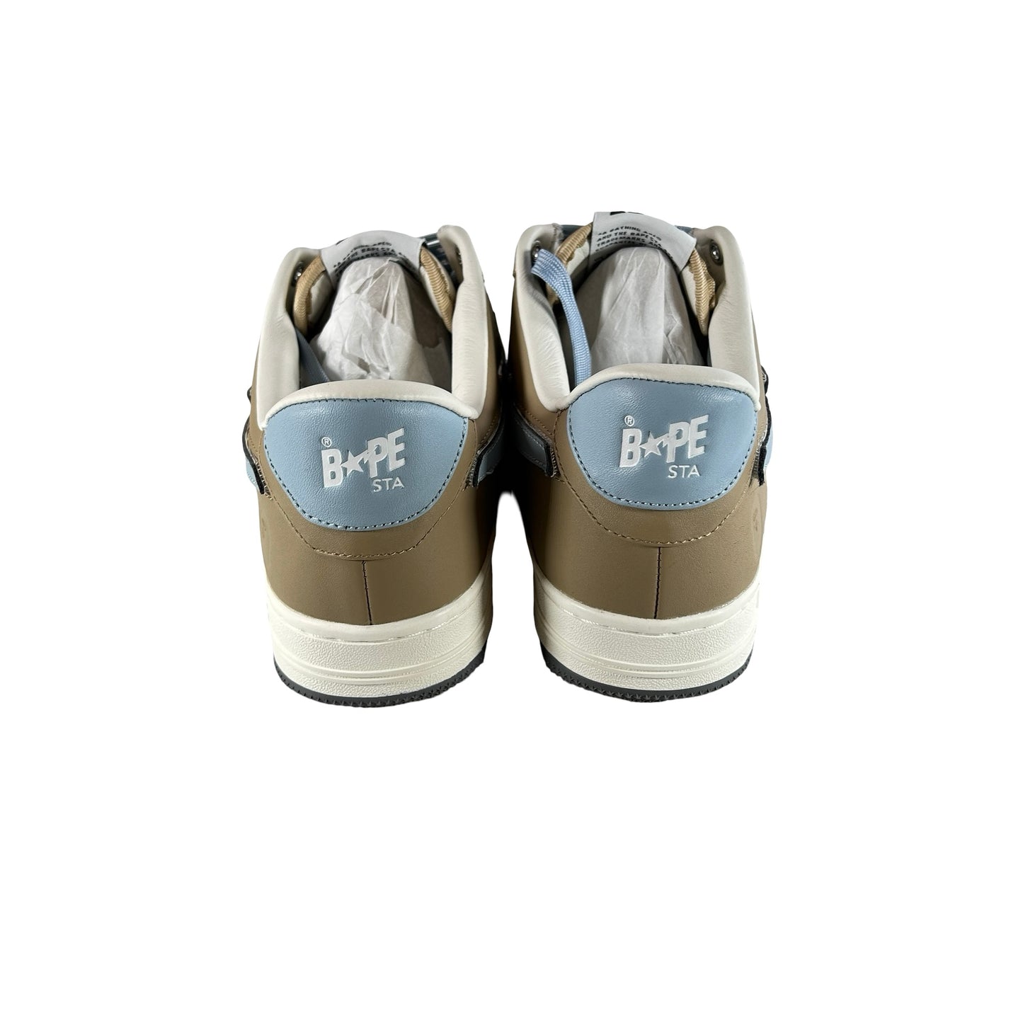 1J30191011 A Bathing Ape Bape Sta Low #4 Beige Sky Blue [USED] - 9.5 M (Used)