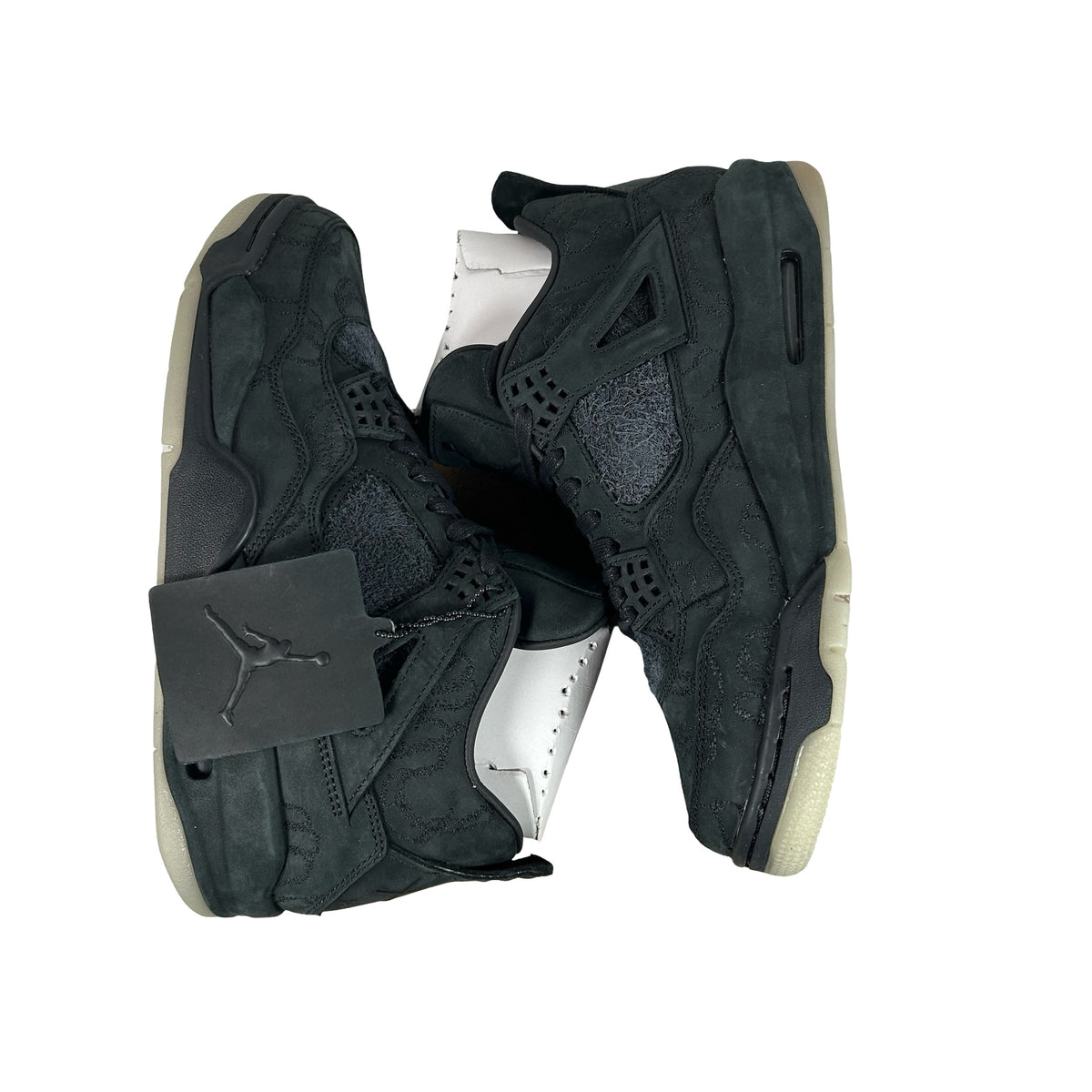 930155 001 Air Jordan 4 Kaws Black - 8.5 M (Yellowing)