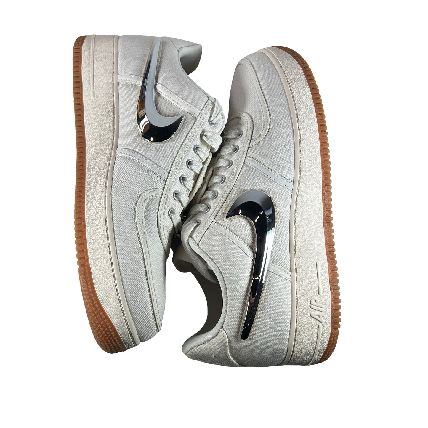 AQ4211 101 Nike Air Force 1 Low Travis Scott Sail - 12 M (Discoloration Around Swooshes)