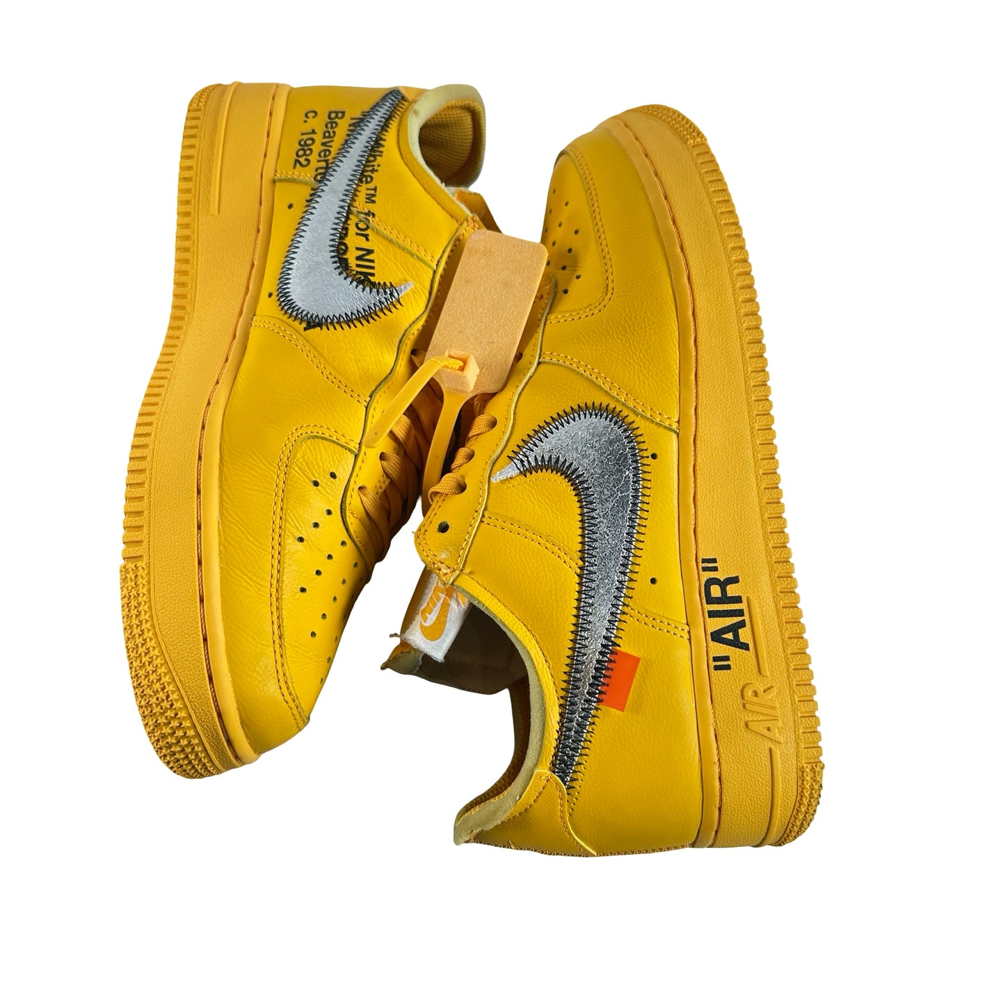 DD1876 700 Nike Air Force 1 Low Off-White ICA University Gold [USED] - 8 M (Used)