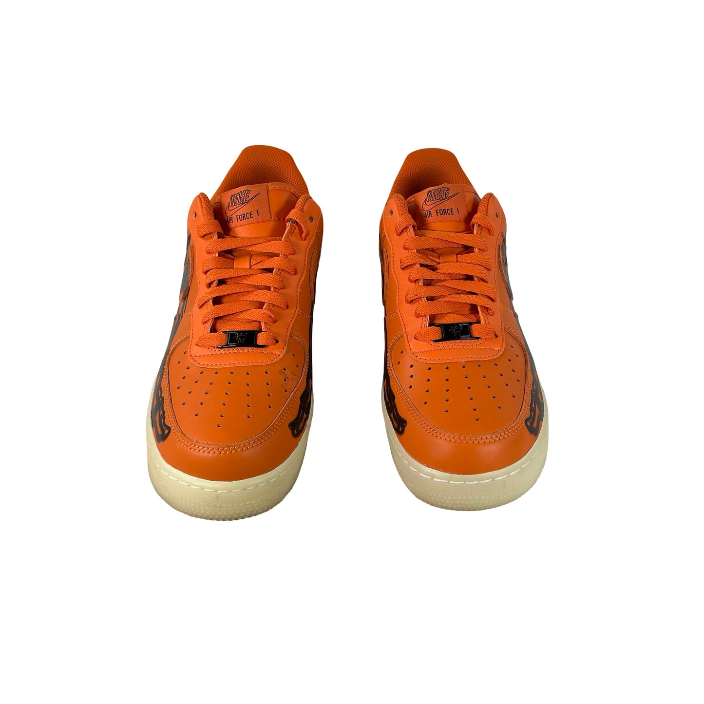 CU8067 800 Nike Air Force 1 Low Orange Skeleton Halloween [USED] - 9 M (Used) (Replace Box)