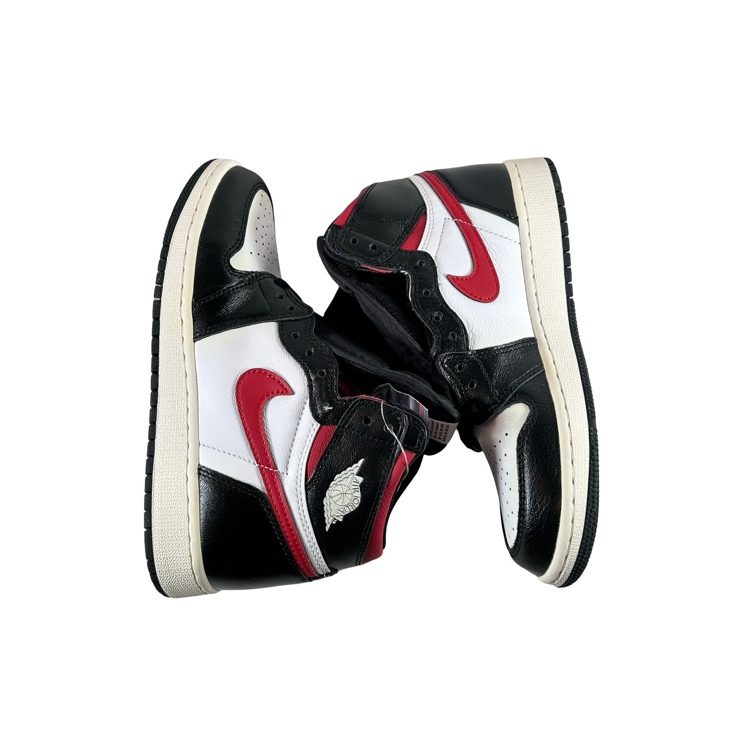 575441 061 Jordan 1 Retro High Black Gym Red (GS) [CONDITIONAL] - 4 Y (Yellowing)