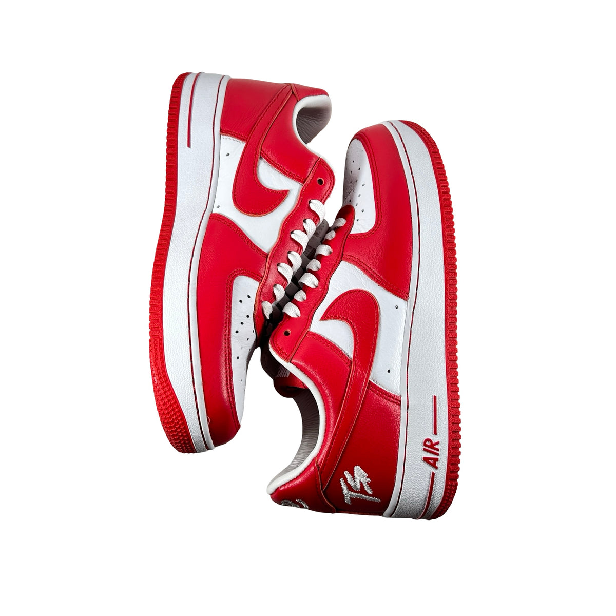II4391 100 Nike Air Force 1 Low QS Terror Squad White University Red [USED] - 9 M (Used)