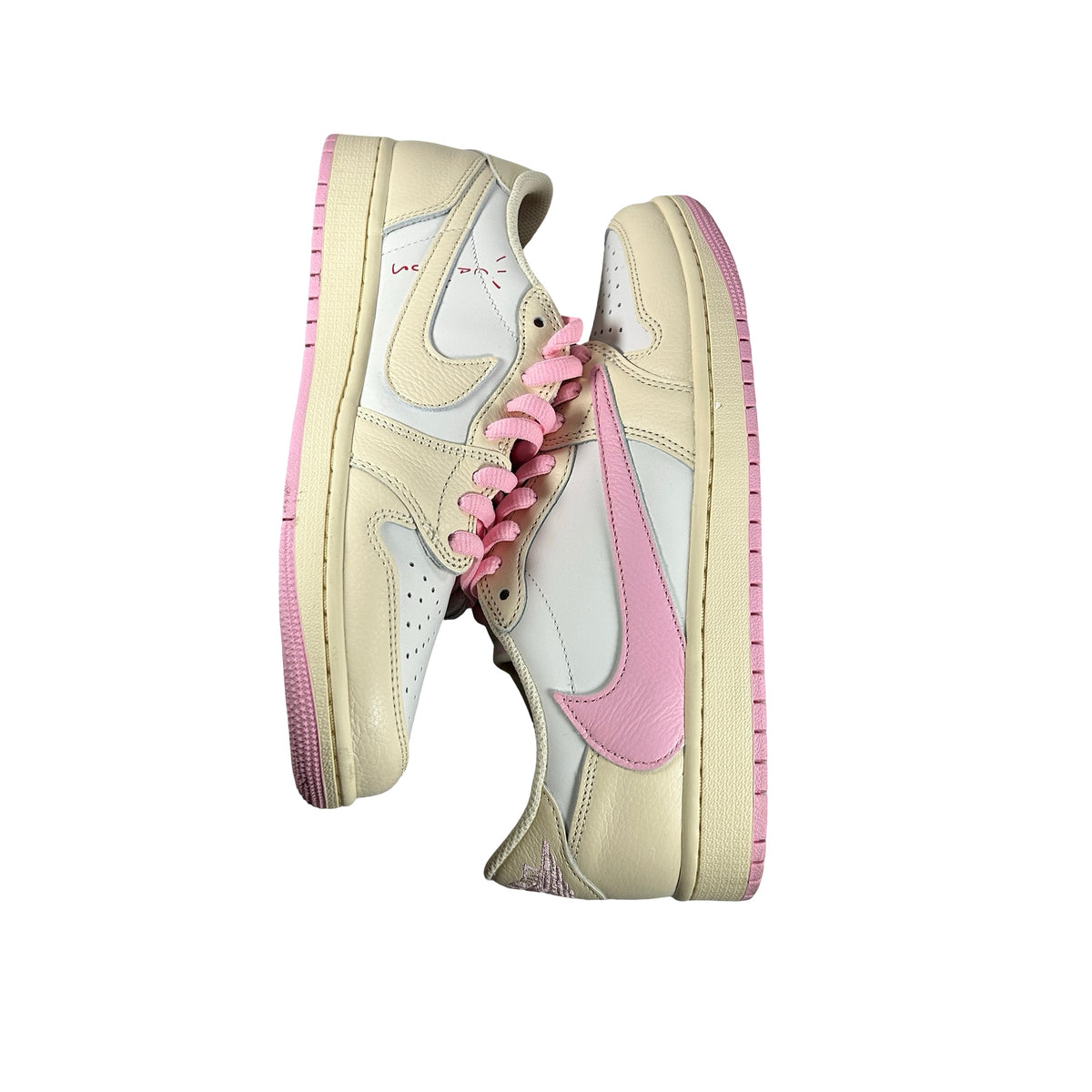 IQ7604 100 Jordan 1 Retro Low OG SP Travis Scott Shy Pink [USED] - 9 M (Used3)