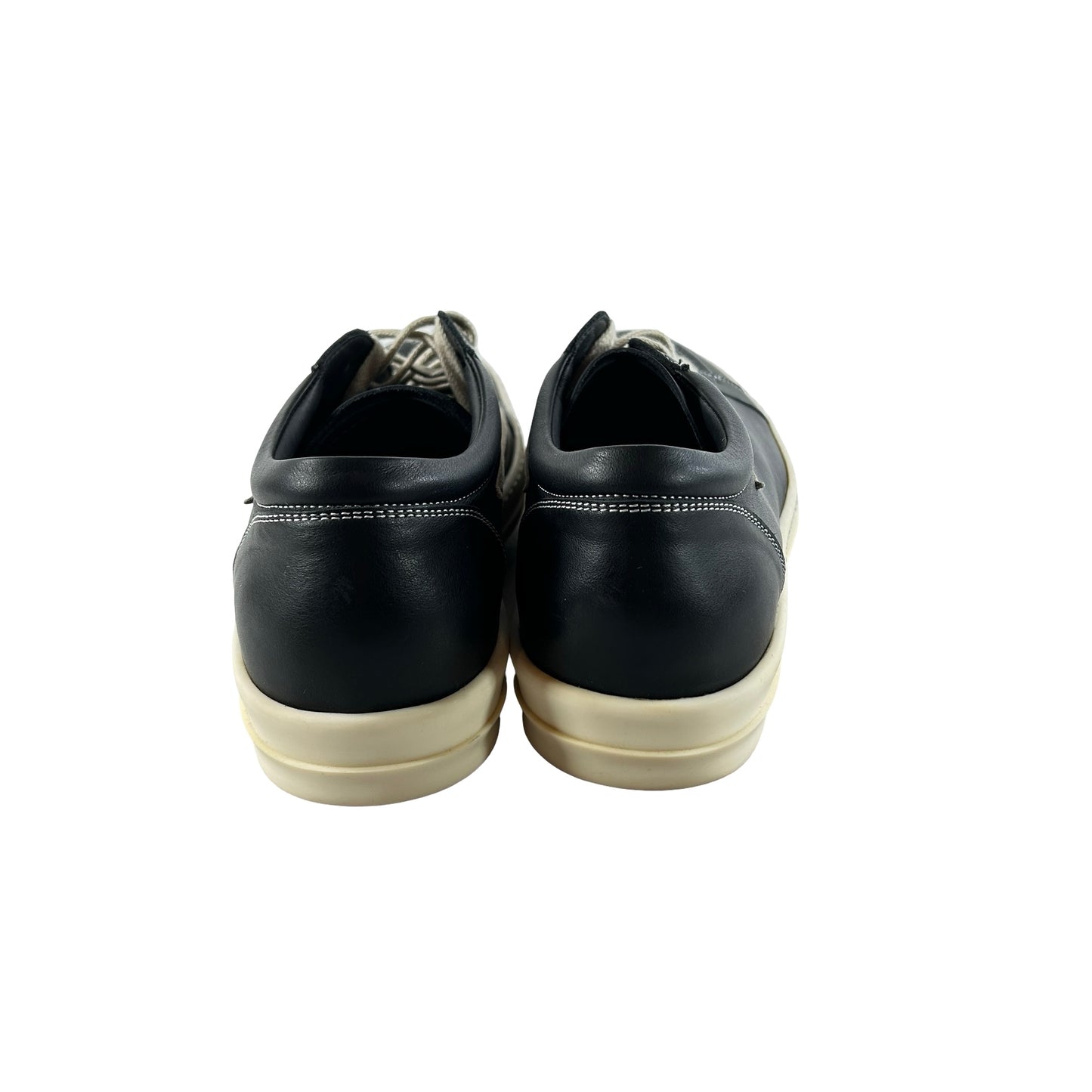 RU01F2897 LBELVS 911 Rick Owens Vintage Low Sneaker Black Milk [USED] - EU 43 (Used) (No Box)