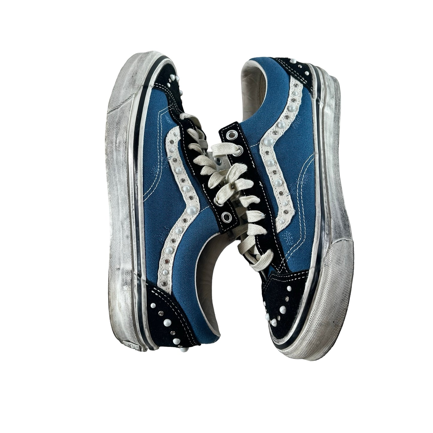 VN000E8VYA6 Vans LX Old Skool 36 Pearlized Pack Black Navy [USED] - 8 M (Used)