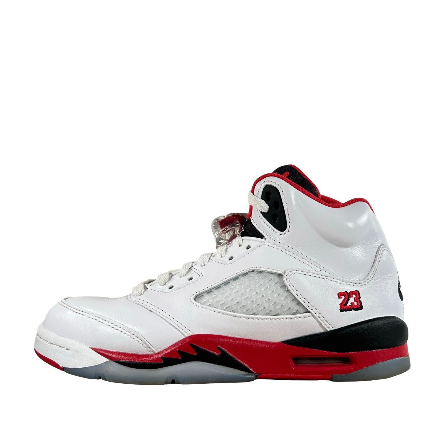 HQ7980 101 Jordan 5 Retro Fire Red Black Tongue (2025) (GS) [USED] - 7 Y (Used)