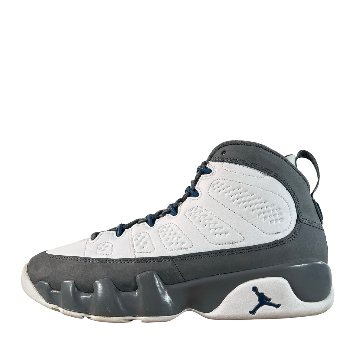 HV4574 100 Jordan 9 Retro Flint Grey French Blue (2026) (GS) [USED] - 7 Y (Used)