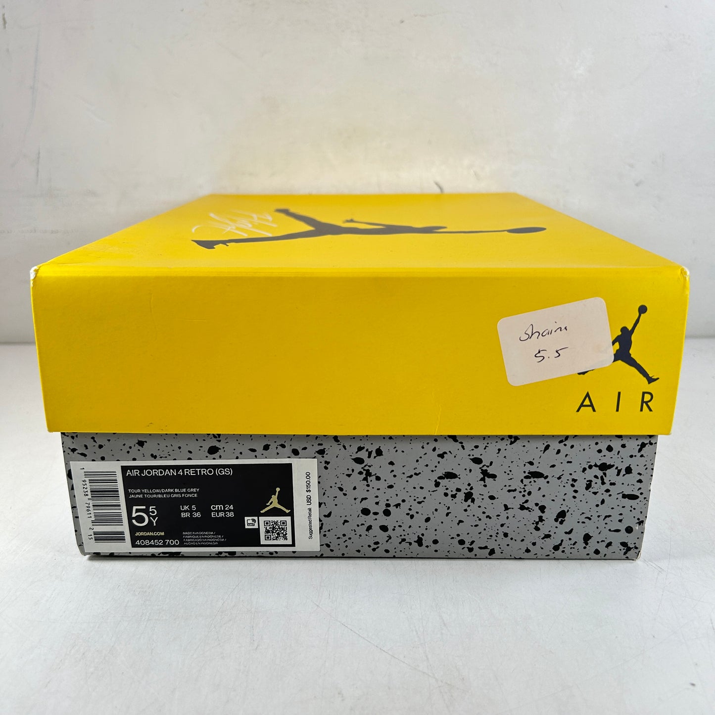 408452 700 Jordan 4 Retro Lightning (GS) [USED] - 5.5 Y (VNDS)