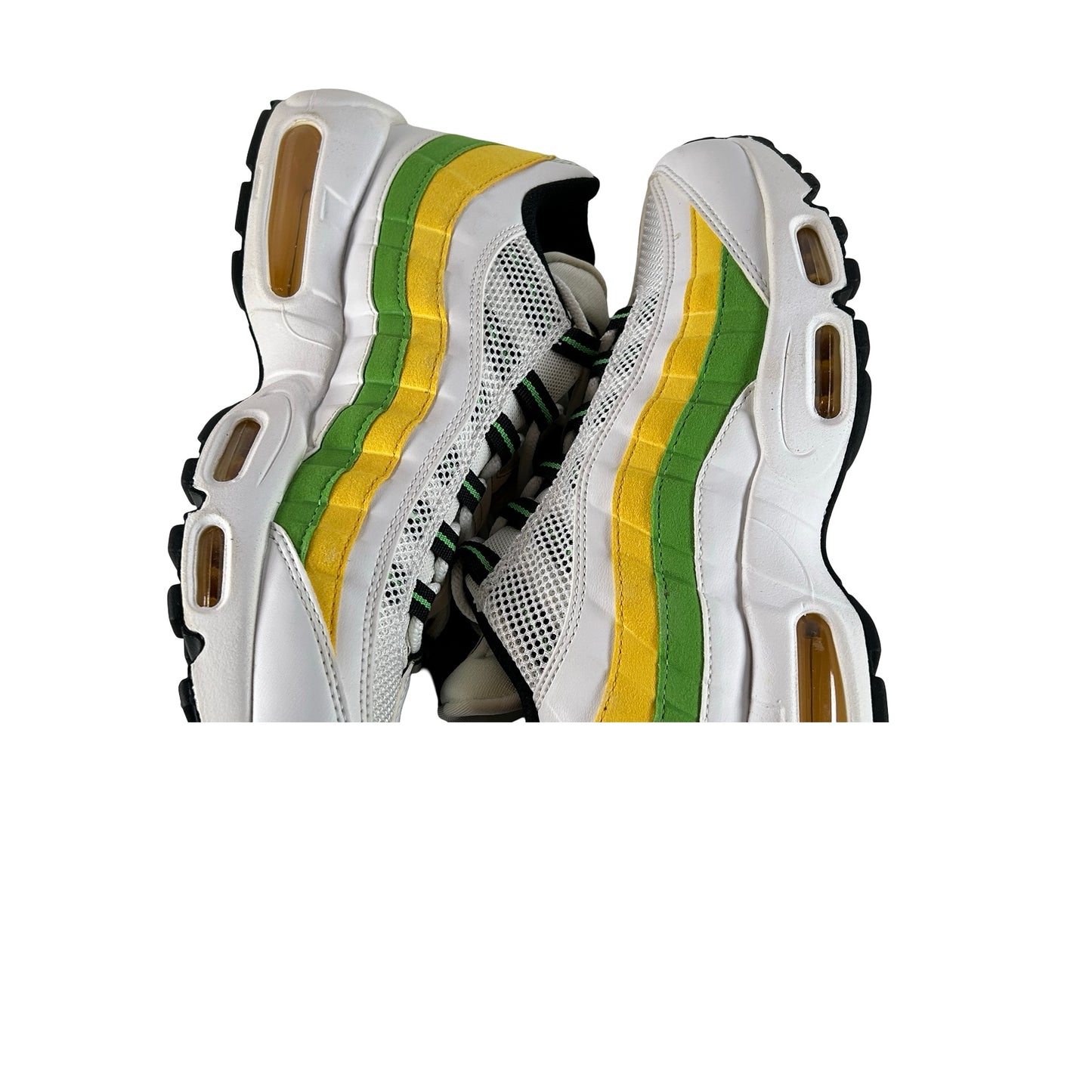DQ3429 100 Nike Air Max 95 Essential White Green Apple Tour Yellow [CONDITIONAL] - 11 M (Yellowing) (No Box)