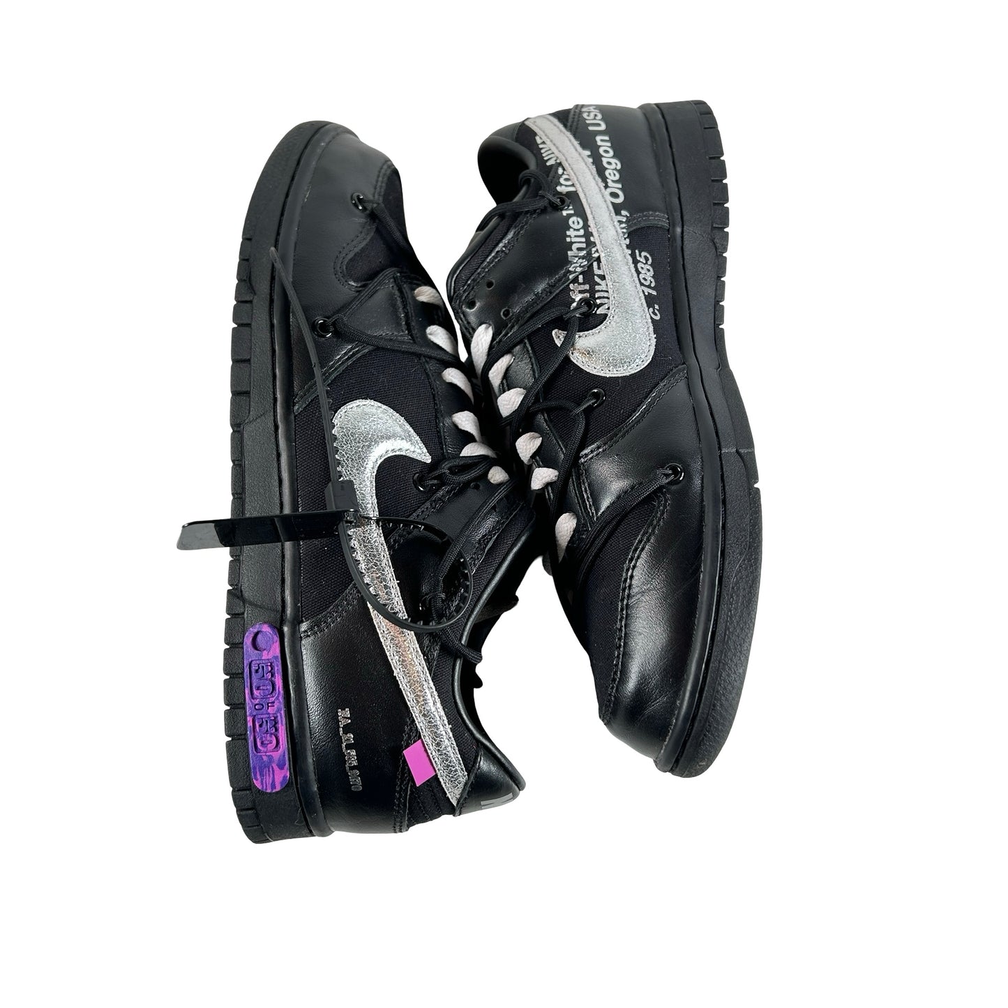 DM1602 001 Nike Dunk Low Off-White Lot 50 [USED] - 11 M (Used) (No Box)