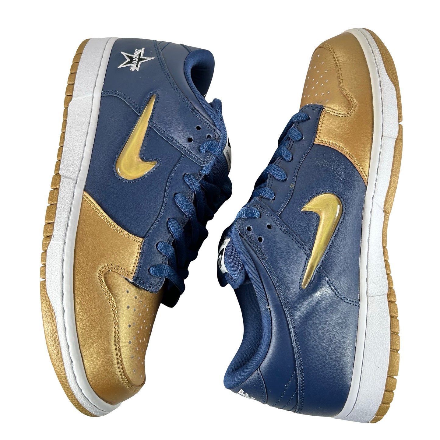 CK3480 700 Nike SB Dunk Low Supreme Jewel Swoosh Gold [USED] - 12 M (Used)