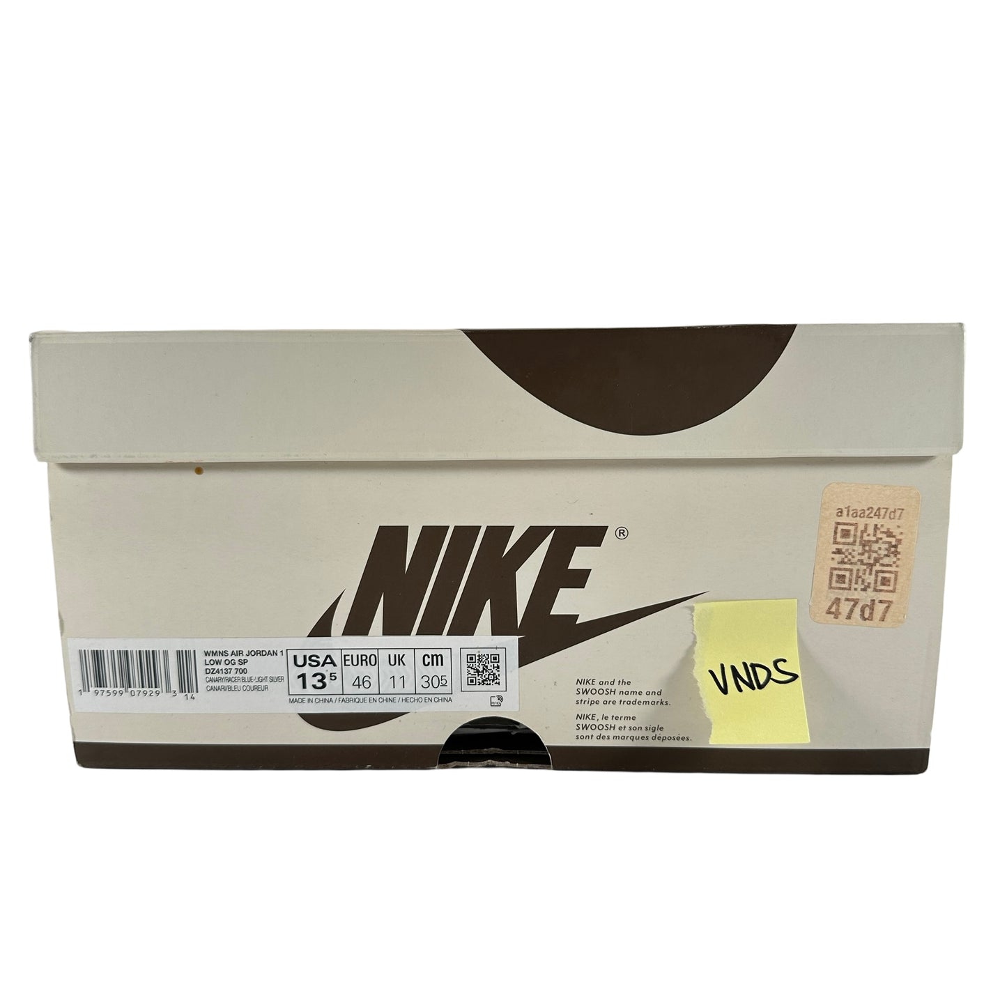 DZ4137 700 Jordan 1 Retro Low OG SP Travis Scott Canary (Women's) [USED] - 13.5 W (VNDS)