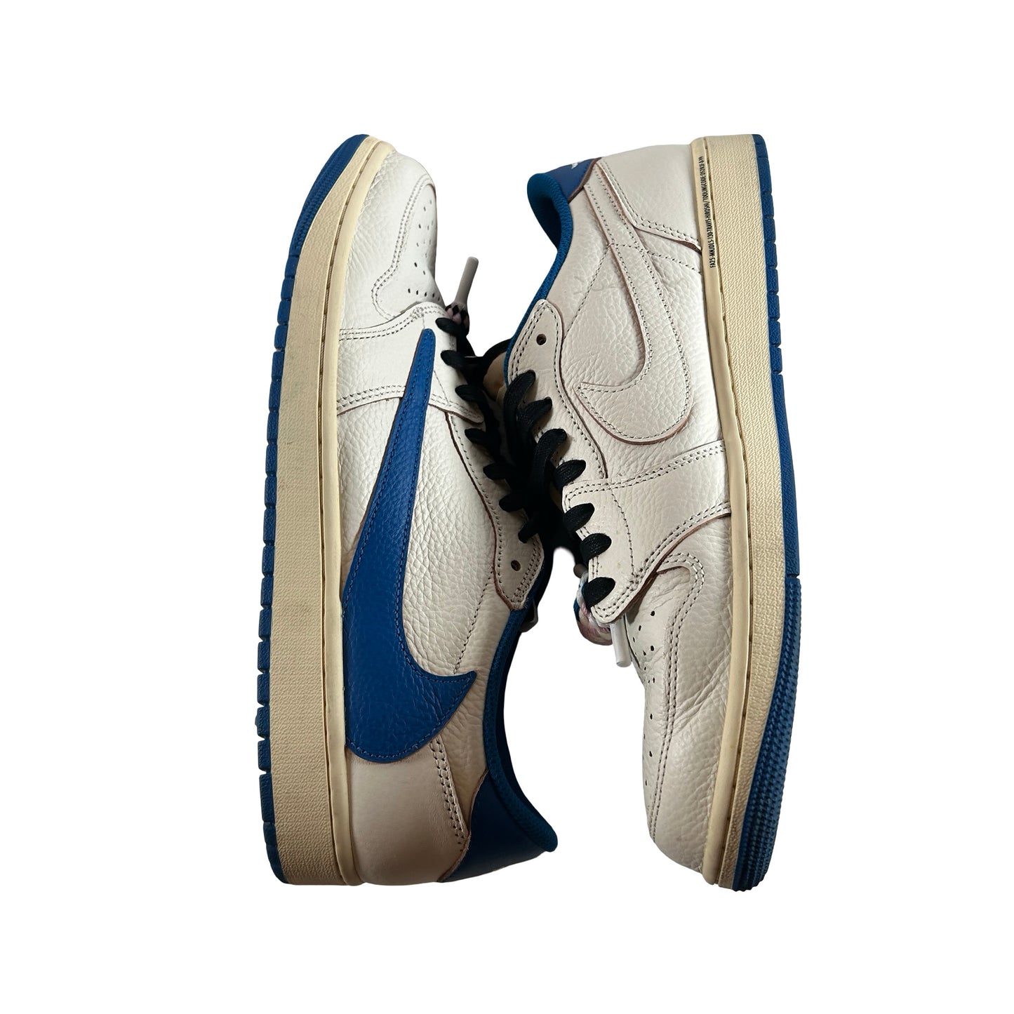 DM7866 104 Jordan 1 Retro Low OG SP Fragment x Travis Scott Sail Military Blue [USED] - 12 M (Used)
