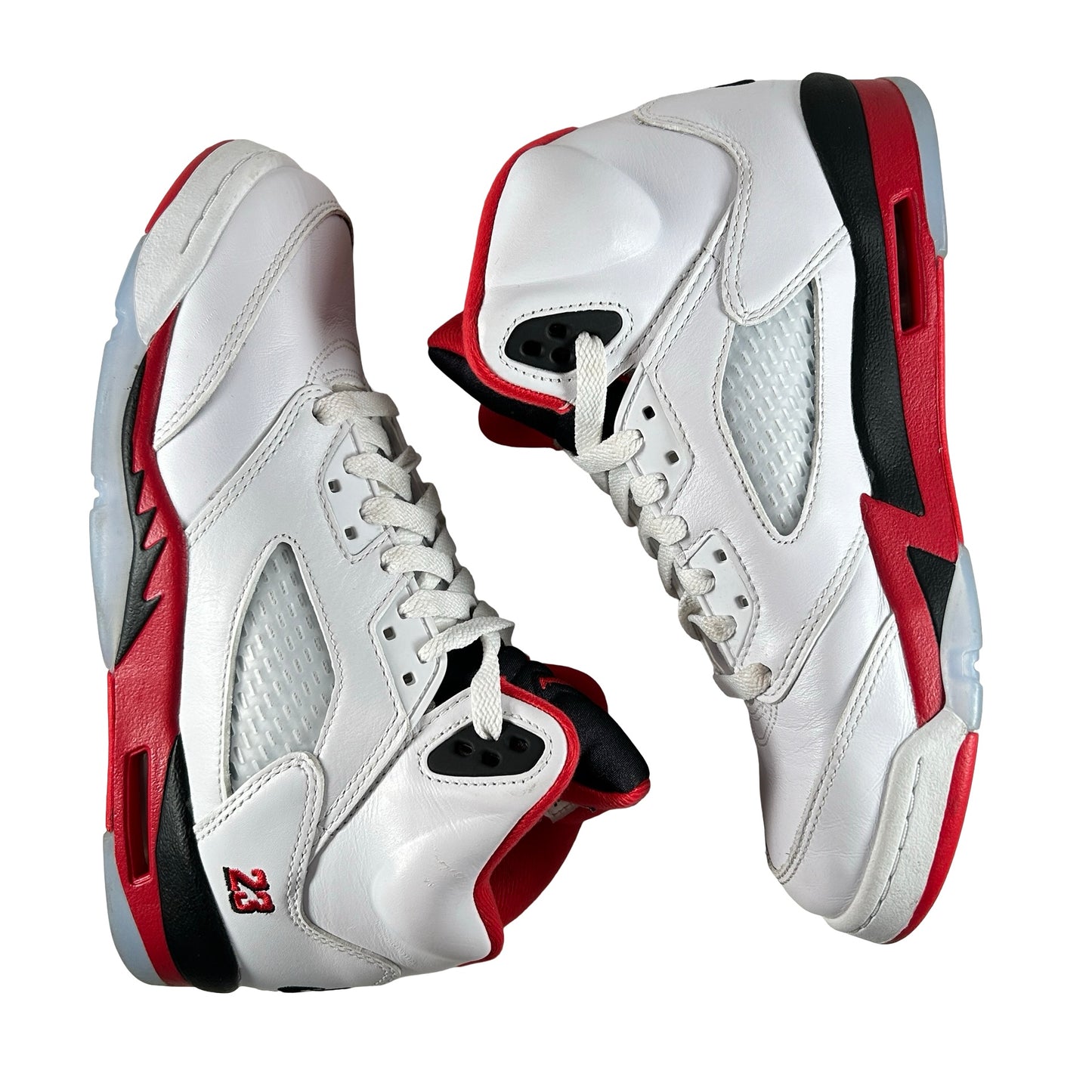 HQ7980 101 Jordan 5 Retro Fire Red Black Tongue (2025) (GS) [USED] - 7 Y (Used) (No Box)