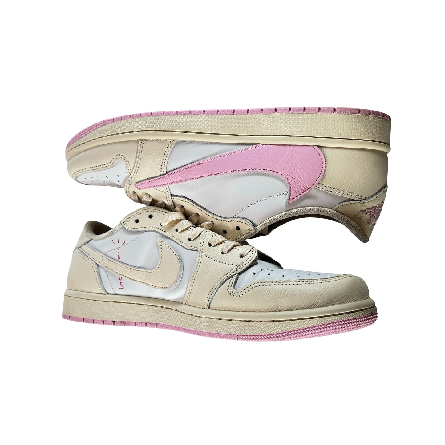 IQ7604 100 Jordan 1 Retro Low OG SP Travis Scott Shy Pink [USED] - 11 M (Used)