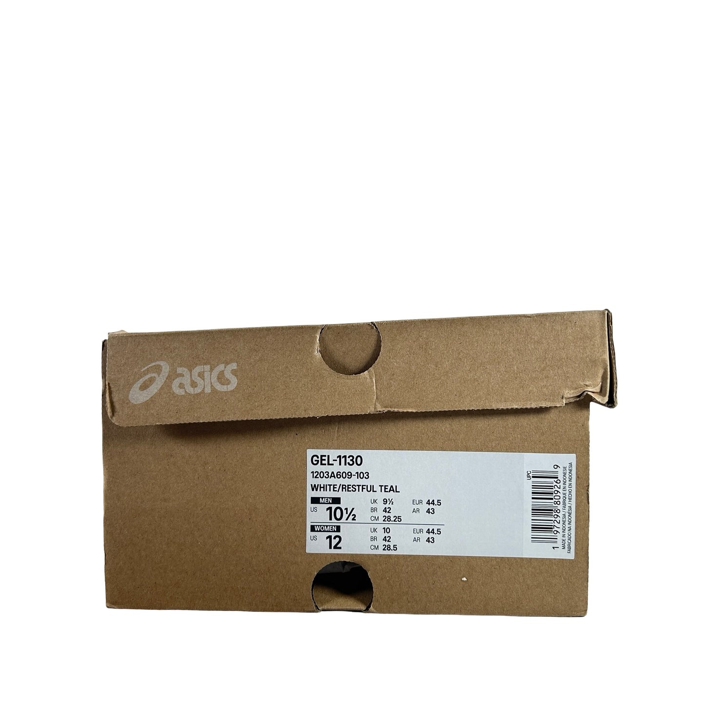 1203A609 103 ASICS Gel-1130 White Restful Teal [USED] - 10.5 M (Used)
