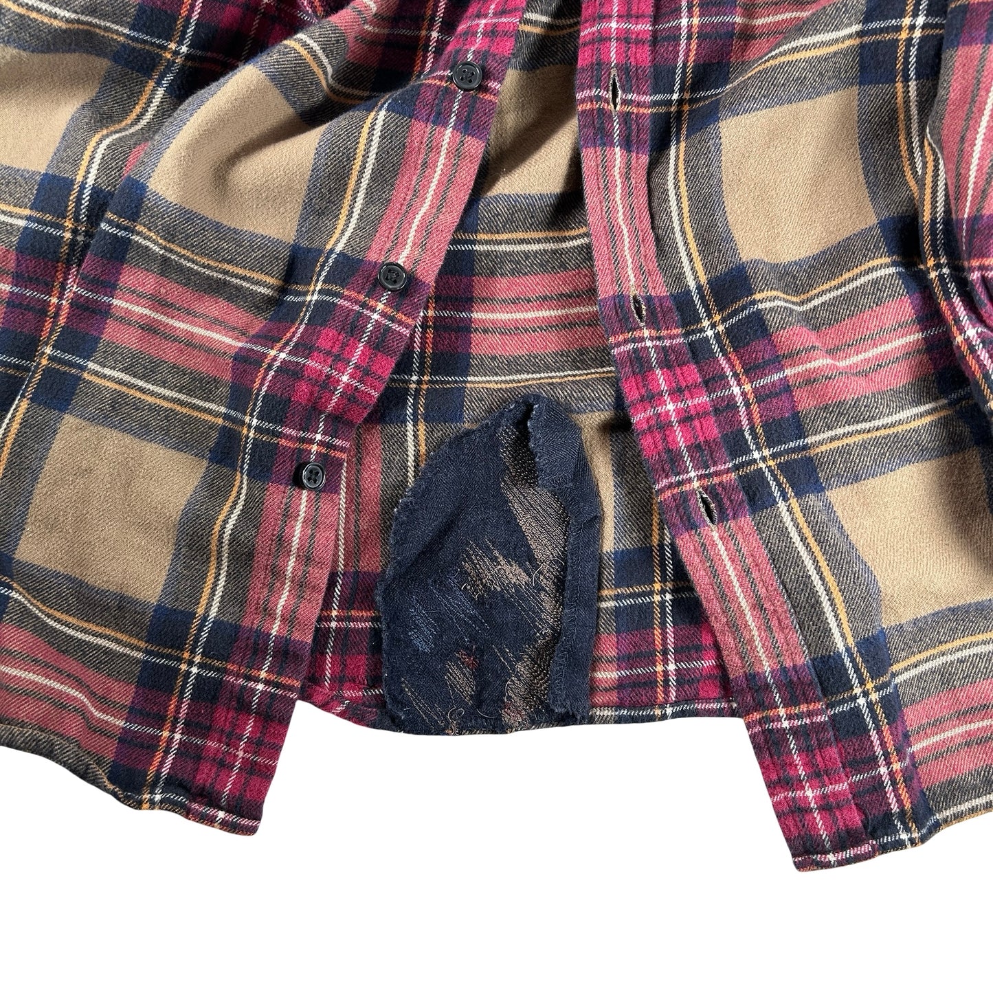 Supreme Tartan Flannel Shirt Tan [USED] - L (Used)