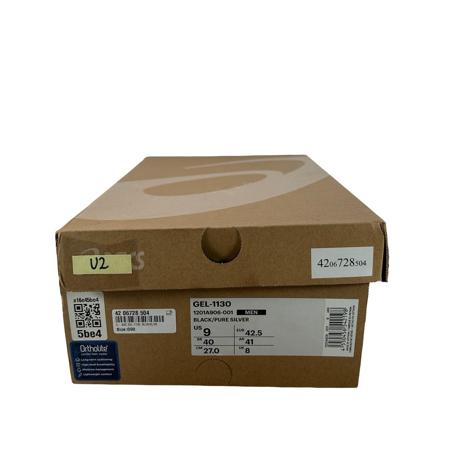 1201A906 001 ASICS Gel-1130 Black Pure Silver [USED] - 9 M (Used2)
