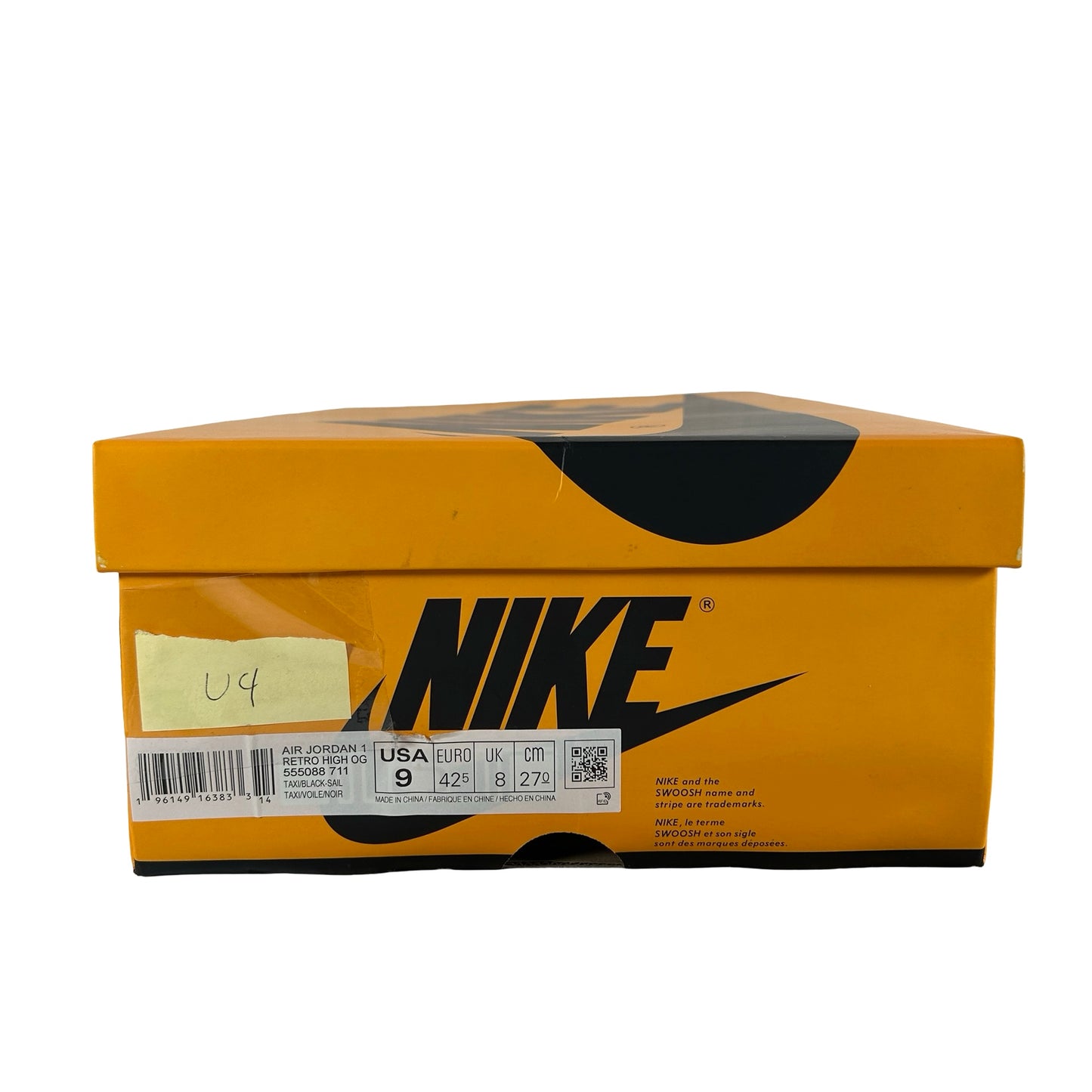 555088 711 Jordan 1 Retro High OG Yellow Toe [USED] - 9 M (Used4)