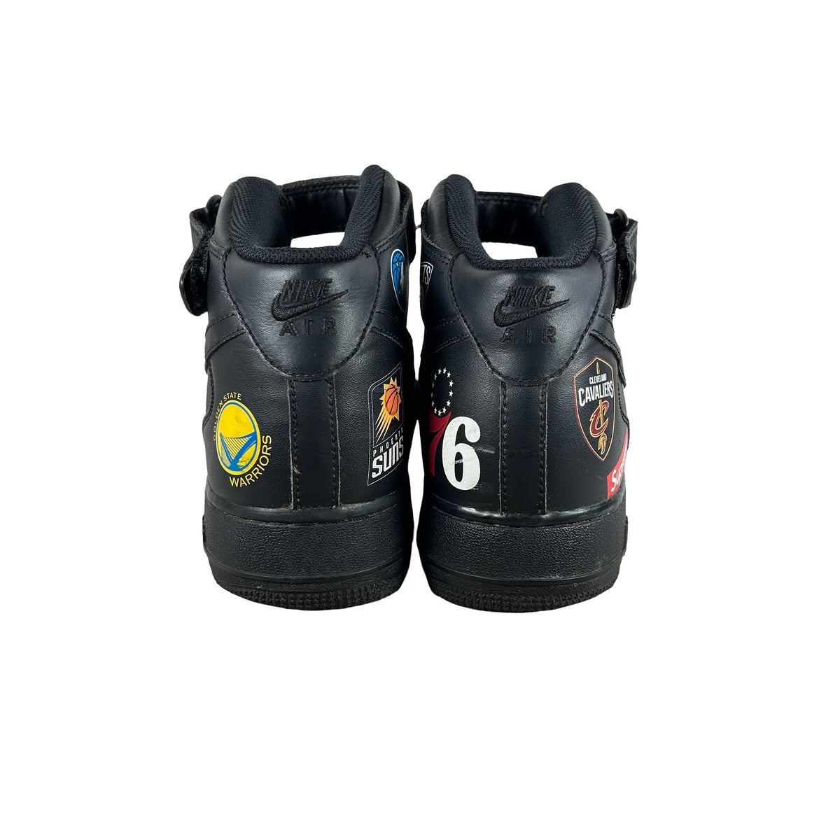 AQ8017 001 Nike Air Force 1 Mid Supreme NBA Black [USED] - 12 M (Used) (No Box)