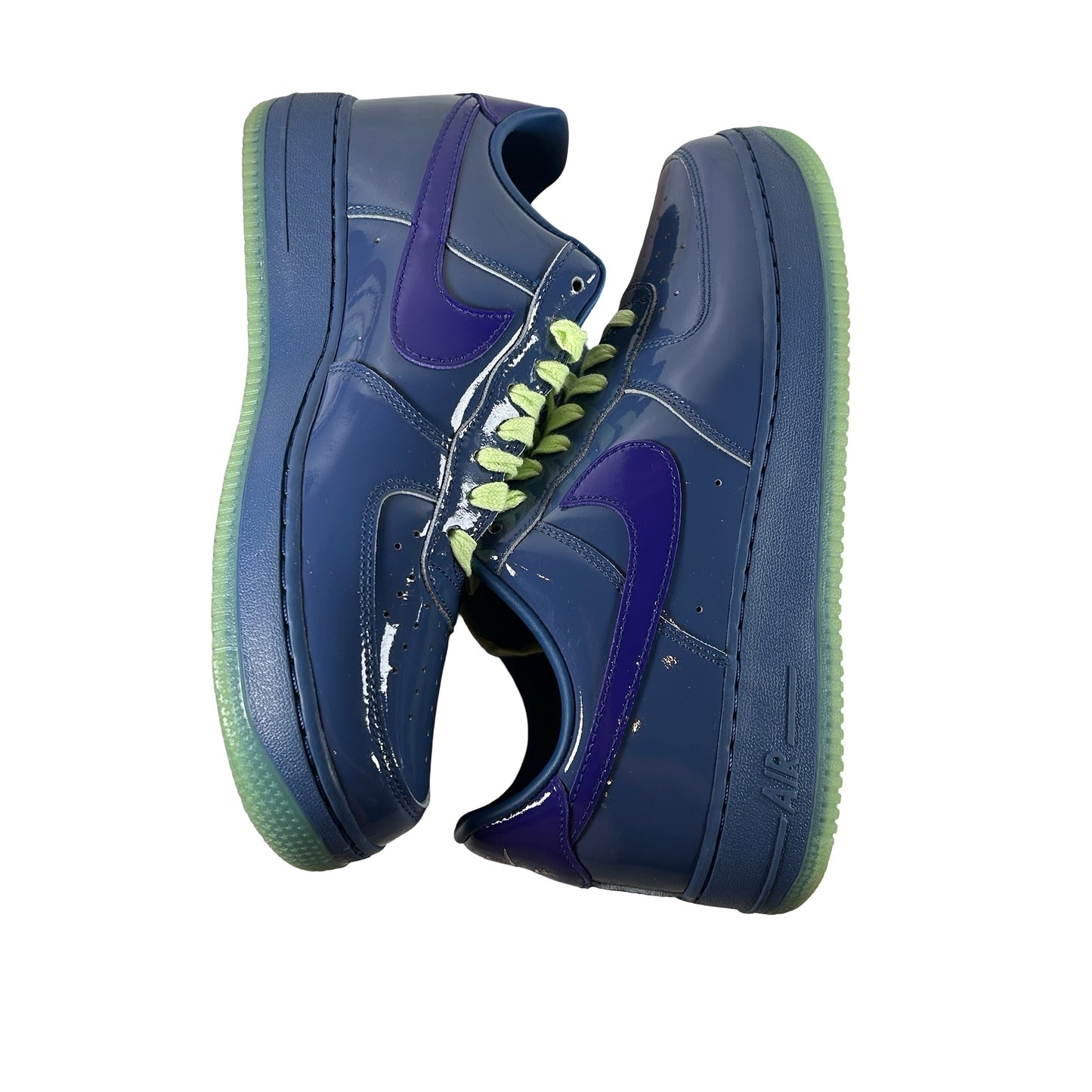 IO4489 400 Nike Air Force 1 Low Patent Leather Mystic Navy Grape Ice [USED] - 10 M (Used2)